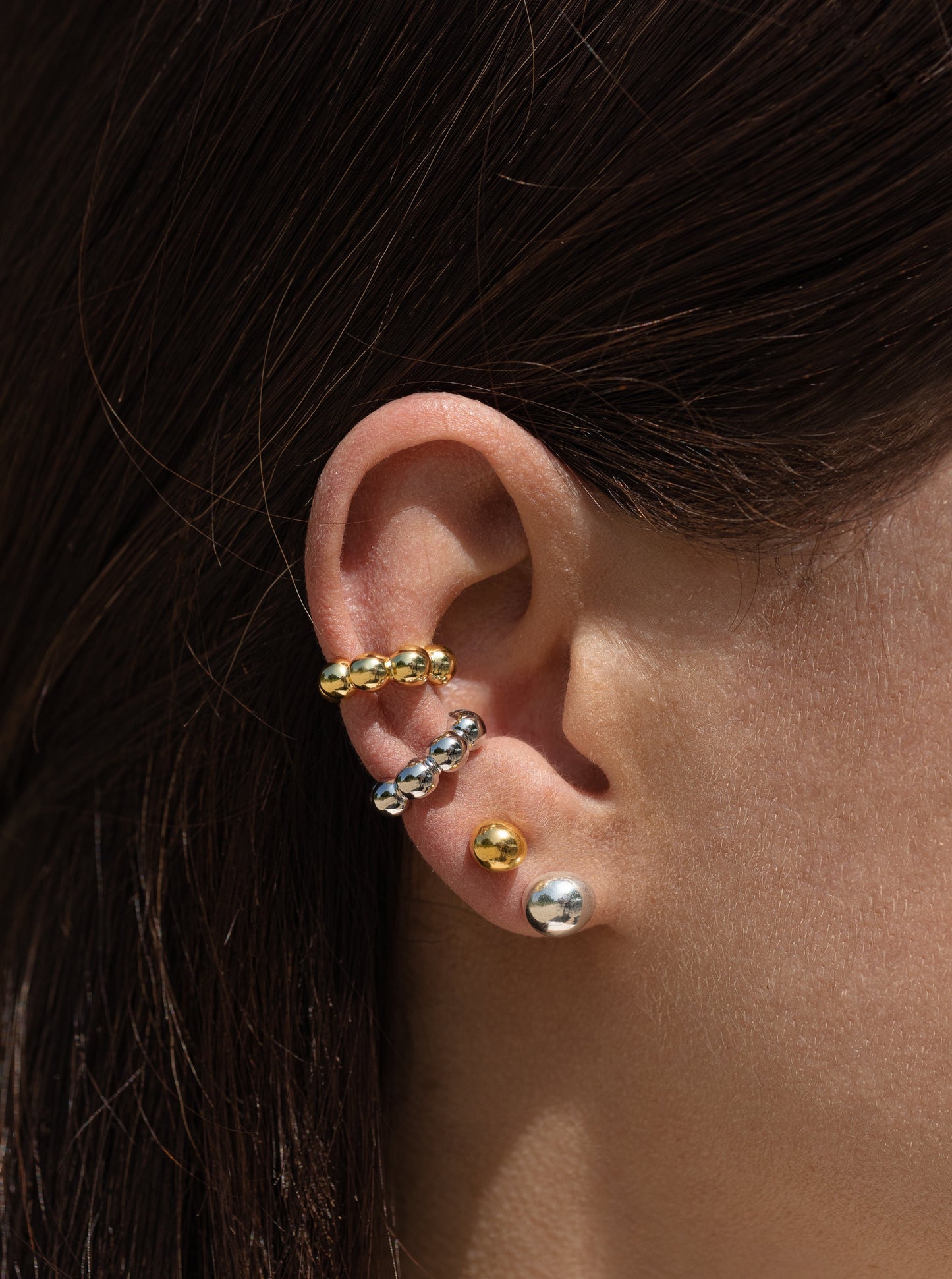 ORB M GOLD-PLATED EARRINGS