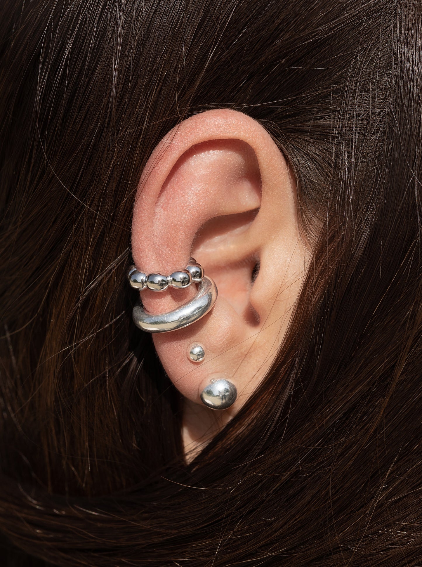 ORB L SILVER EARRINGS