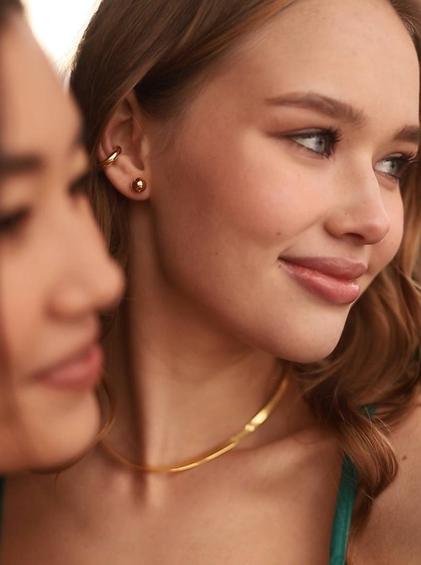 ORB L GOLD-PLATED EARRINGS