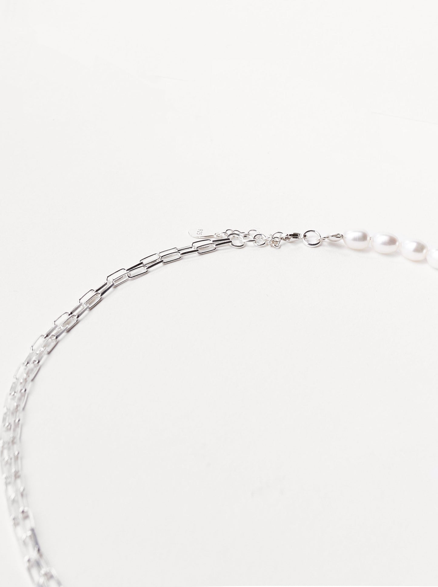 PEARL INFINITI SILVER NECKLACE